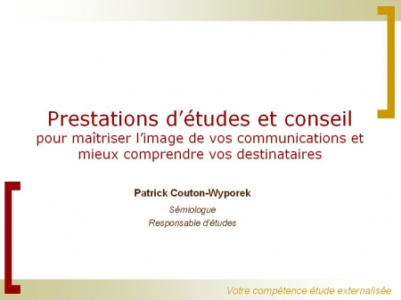 Présentation en quelques slides